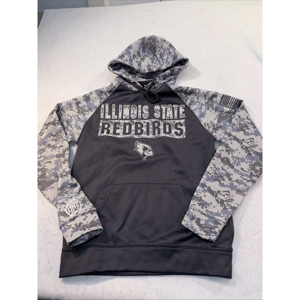 Colosseum Illinois State Redbirds Digital Camo Pullover Hoodie Men's Small OHT